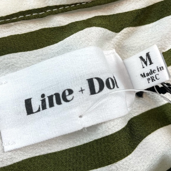 (NWT) LINE & DOT • Charlotte Striped Long Sleeve Shirt Dress - Picture 12 of 16